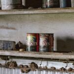 old coffee folgers stored on shelf